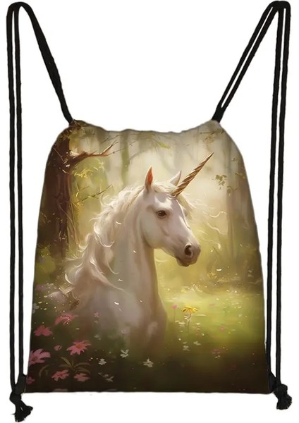 Renkli Unicorn Sırt Çantaları Karikatür Unicorn Erkek Kızlar Drawstring Çantalar Çocuk Okul Sırt Çantası Kitap Çanta Ayakkabı Tutucu Okul Malzemeleri Renk: SKDDJS04FX (Yurt Dışından)