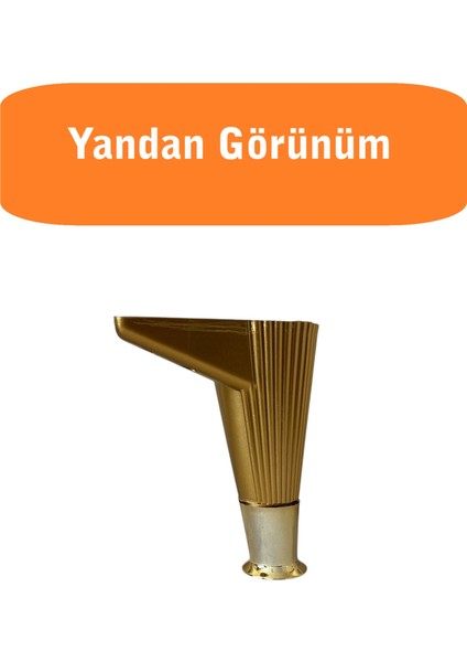 Kanepe Koltuk Tv Ünitesi Konsol Yükseltme Kumru Model Plastik Ayak 15 cm Gold Renk 6 Adet fiyatları