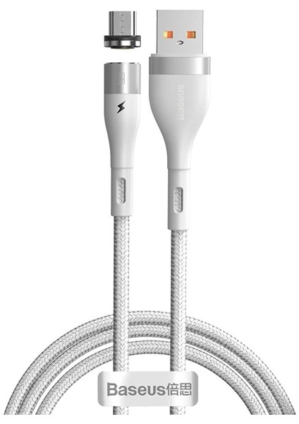 Baseus Zinc Safe Manyetik USB Kablo Şarj Android Micro 2.1A 1METRE-(5775) - EMY9544-1201