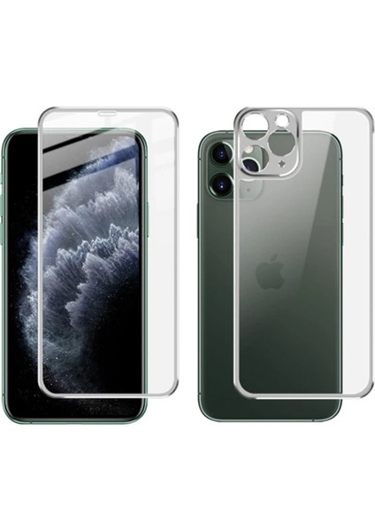 Iphone 11 Pro Metal Çerçeve Ön Arka 3D Full Tempered Cam KORUYUCU-(5775) - EMY5507-7670 fiyatları