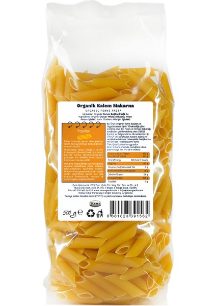 Kalem Makarna 500 g. -VEGAN- fiyatları