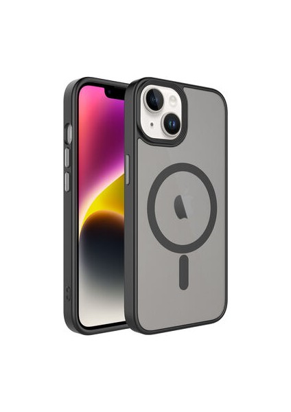 iPhone 14 Plus Kılıf Şık Tasarımlı Wireless Şarj Özellikli Treno Magsafe Kapak