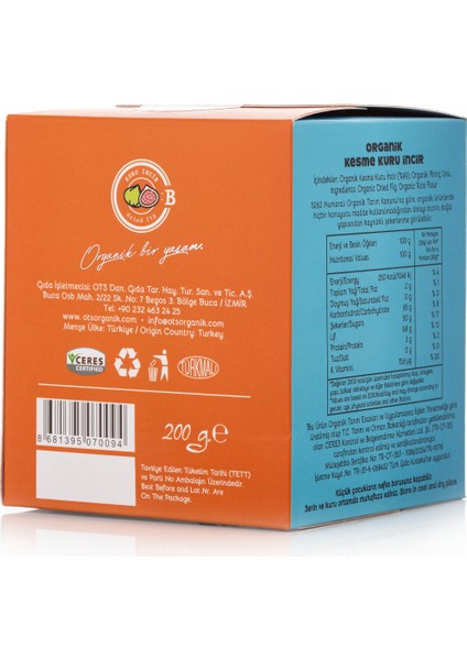 Kuru İncir ( Kesme ) 200 g. modelleri