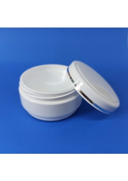 Şeritli Beyaz 30 ml Boş Krem Kutusu, 50 Adet fiyatları