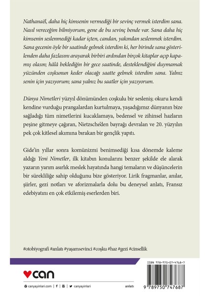 Dünya Nimetleri Ve Yeni Nimetler - Andre Gide fiyatları