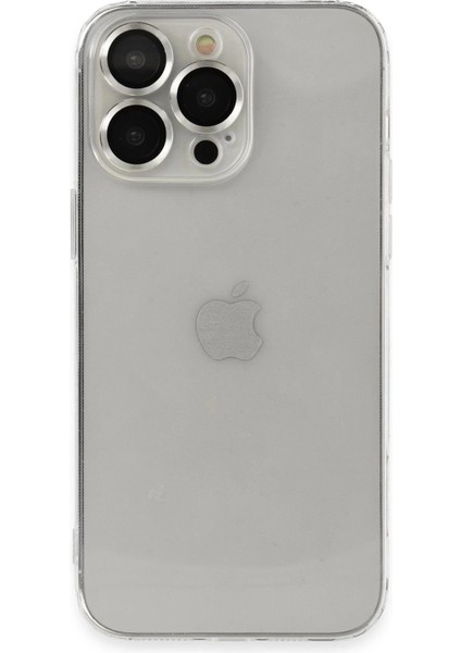 Newface iPhone 14 Pro Kılıf Luko Lens Silikon - Gümüş