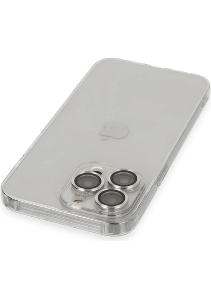 Newface iPhone 14 Pro Kılıf Luko Lens Silikon - Gümüş modelleri