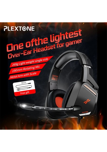 Plextone G800 3.5mm Teleskopik Kablolu Gaming Oyuncu KULAKLIĞI-(5775) - EMY3630-8186
