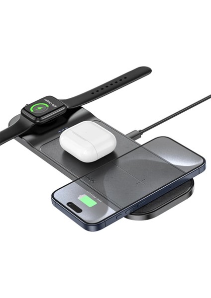 Hoco Cq5 3in1 Wireless Kablosuz Hızlı Şarj Standı (Telefon-Kulaklık-Apple Watch - EMY3304-8289 fiyatları