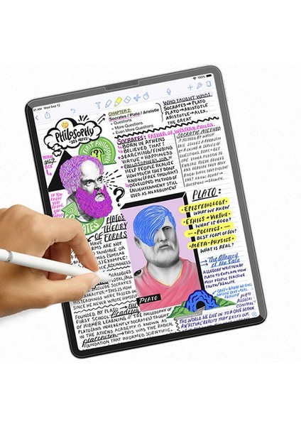 Ipad Pro 12.9 Inch 2021-2020-2018 Paper Like Film Darbe Emici Pet Ekran Koruyucu-( - EMY1527-2417 fırsatları
