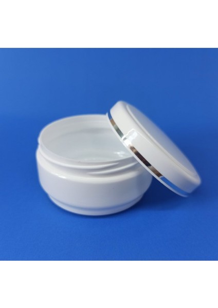 Şeritli Beyaz 50ML Boş Kozmetik Kutu, 25 Adet, Şık ve Kullanışlı Paket fiyatları