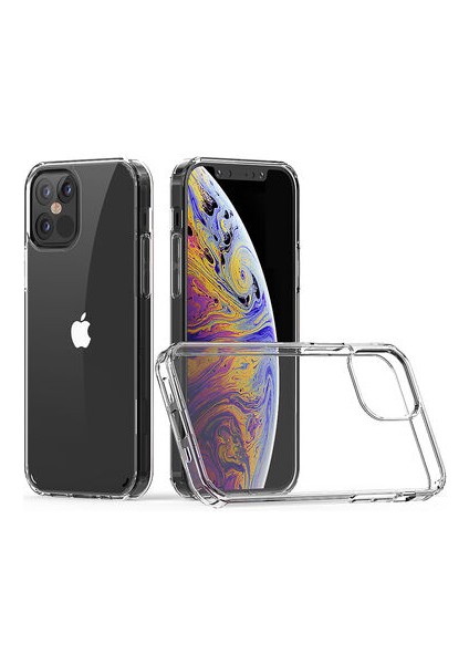 iPhone 12 Pro Max Kılıf Tam Koruma Sağlayan Ultra Sağlam Glazarm Premium Şeffaf Sert Silikon Kapak