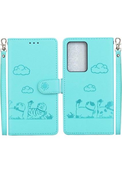Realme C75 4g Kedi Rfıd Kart Yuvası Tutucu Kickstand Deri Için Flip Case (Yurt Dışından)