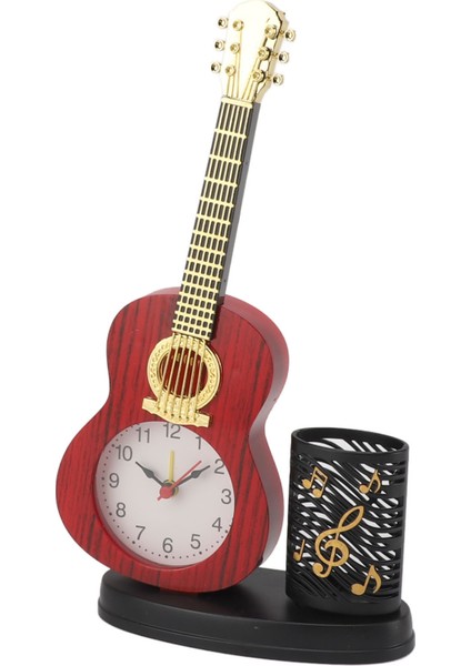 Gitar Çalar Saat Çok Işlevli Dekoratif Sağlam Gitar Saati Kalem Tutucu Kalemtıraş Ev Masası Için (Yurt Dışından) modelleri