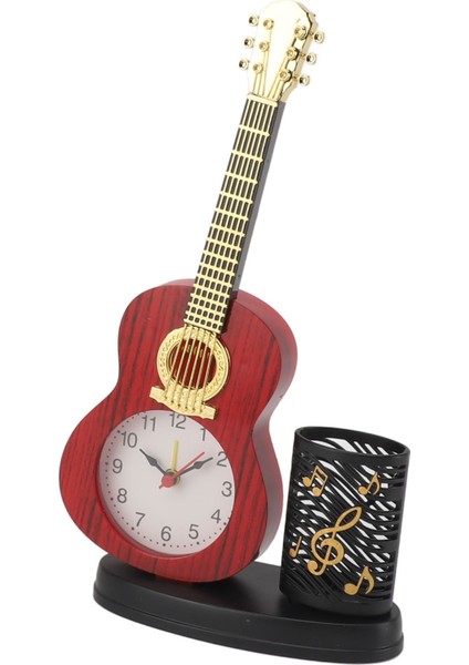 Gitar Çalar Saat Çok Işlevli Dekoratif Sağlam Gitar Saati Kalem Tutucu Kalemtıraş Ev Masası Için (Yurt Dışından) indirimleri