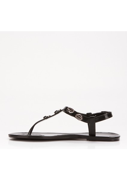 Nerites Kadın Yazlık Siyah Parmak Arası Sandalet PVC Malzeme modelleri