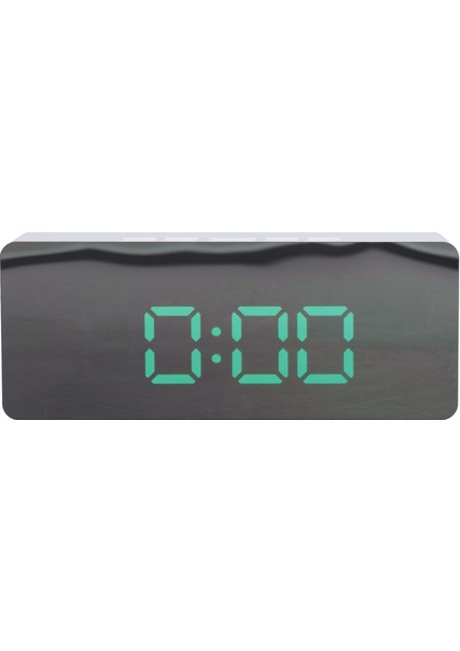 Led Aynalı Çalar Saat Dijital Saat Erteleme Modlu Yatak Odası Oturma Odası Ev Ofis Dekoru Beyaz Kabuk (Ts-S69-G) (Yurt Dışından) fiyatları