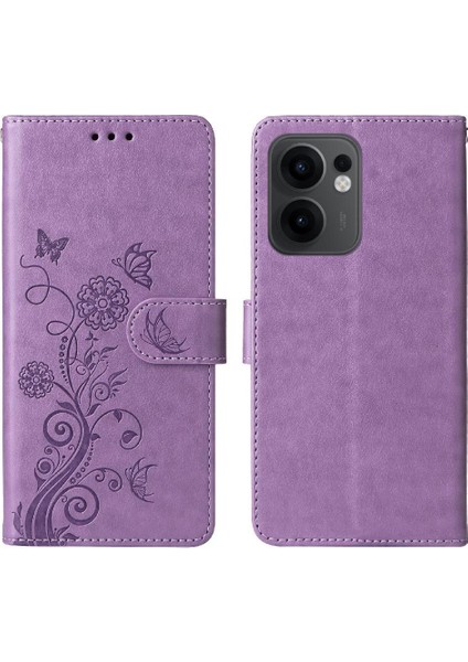 Oppo Reno 13F Deri Kart Yuvaları Çiçek Flip Için Flip Case (Yurt Dışından) fırsatları