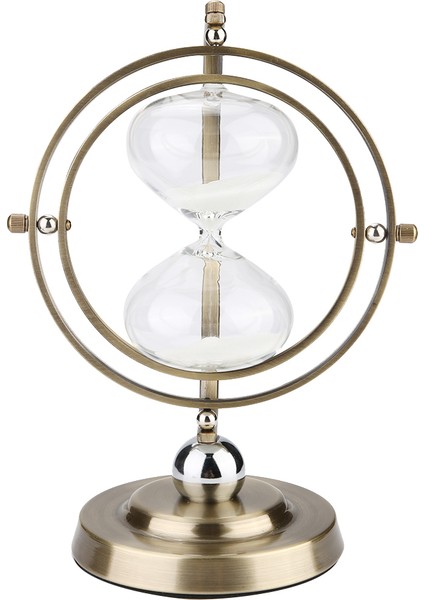 Metal Kum Saati Kum Zamanlayıcısı, Cam Zamanlayıcı Kum Camı 15 Dakika Cam Vintage Oturma Odası (Yurt Dışından)