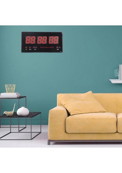 Duvar Dijital Saat LED Elektrikli Takvim Duvar Saati Noctilucence Ev Yatak Odası Ofis 110‑ (Yurt Dışından) modelleri
