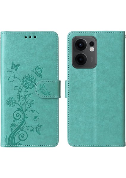 Oppo Reno 13F Deri Kart Yuvaları Çiçek Flip Için Flip Case (Yurt Dışından) modelleri