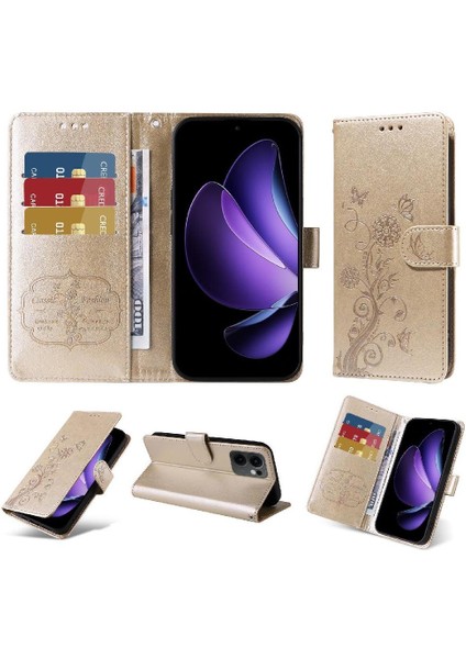 Oppo Reno 13F Deri Kart Yuvaları Çiçek Flip Için Flip Case (Yurt Dışından) indirimleri