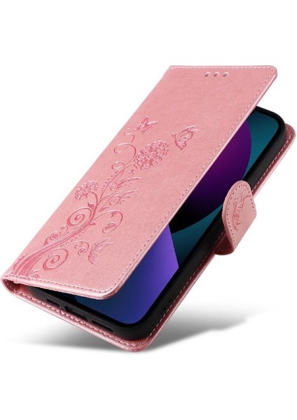 Oppo Reno 13F Deri Kart Yuvaları Çiçek Flip Için Flip Case (Yurt Dışından) modelleri
