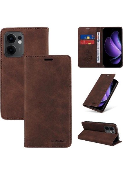Oppo Reno 13F Manyetik Pu Deri Folio Cüzdan Koruyucu Kılıf (Yurt Dışından)