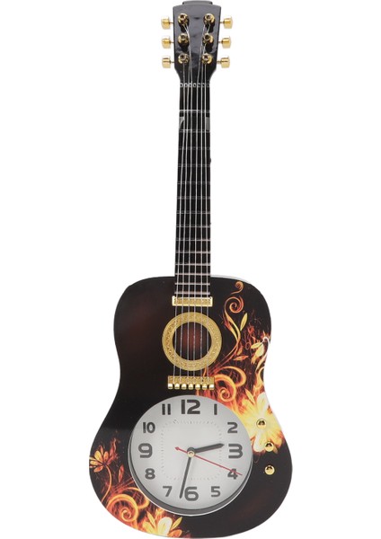 Duvar Saati Sessiz Simülasyon Ukulele Şekilli Dekoratif Çalar Saat Yatak Odası Öğrenci Yurt Ofis 5681 Ukulele (46X17.5X4.5CM / 18.1x6.9x1.8in) (Yurt Dışından)
