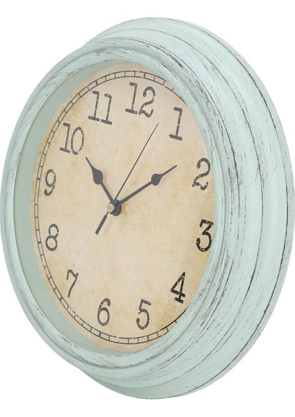 Vintage Duvar Saati Sessiz Kuvars Hareketi Yuvarlak Dekoratif Retro Asılı Saat Oturma Odası Yatak Odası Için 12 Inç Vintage Yeşil (Yurt Dışından) indirimleri