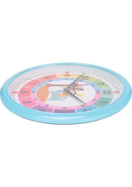 Duvar Saati Plastik Karikatür Renkli Kuvars Zaman Öğrenme Asılı Saat Çocuk Odası Sınıfı Için Mavi (Yurt Dışından) fırsatları