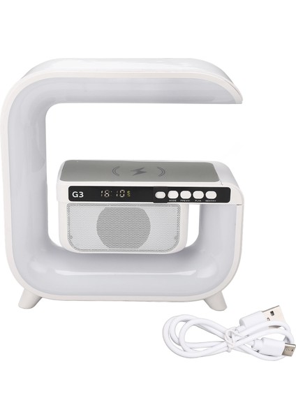 Bluetooth Hoparlör 15W Fm Radyo Kablosuz Şarj LED Gece Lambası 5V Ev Dekorasyonu Ofis Için (Yurt Dışından)