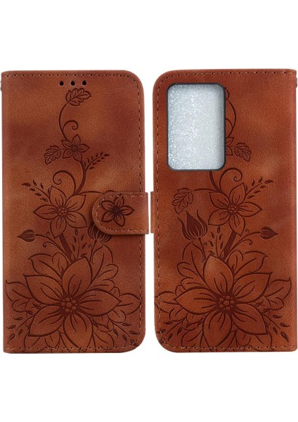 Realme C75 4g Manyetik Kabartmalı Zambak Kart Tutucu Cüzdan Için Flip Case (Yurt Dışından) fırsatları