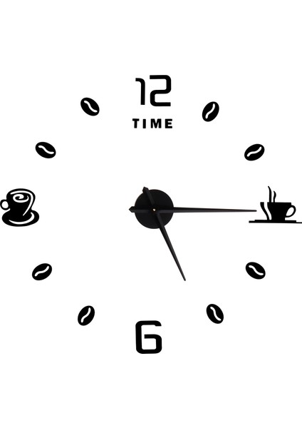 Modern Büyük Çerçevesiz Kendin Yap Duvar Saati Ayna Yüzey Sticker Ev Ofis Oda Dekoru Içinsiyah (Yurt Dışından) fırsatları