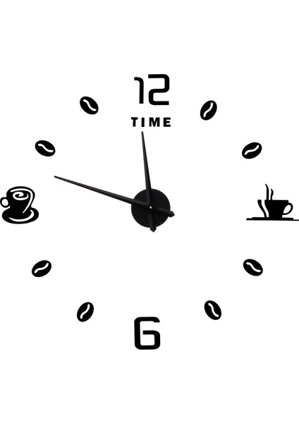 Modern Büyük Çerçevesiz Kendin Yap Duvar Saati Ayna Yüzey Sticker Ev Ofis Oda Dekoru Içinsiyah (Yurt Dışından) indirimleri