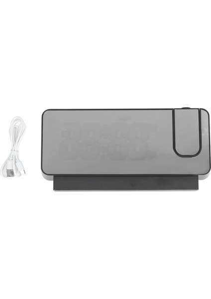 Dijital Çalar Saat 180° Döndürülebilir Projeksiyon 4 Seviye Parlaklık Led Ayna Ekranı Ev Ofis Yatak Odası Beyaz Işık (Yurt Dışından)