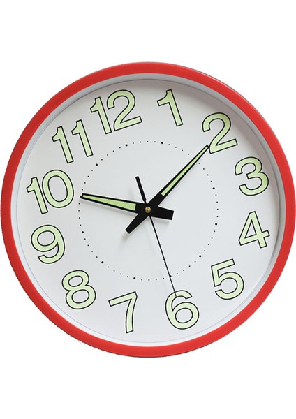12 Inç Aydınlık Duvar Saati Minimalist Yuvarlak Kuvars Saat Yatak Odası Oturma Odası Dekorasyonu Kırmızı (Yurt Dışından) fiyatları
