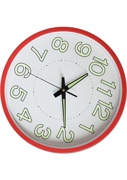 12 Inç Aydınlık Duvar Saati Minimalist Yuvarlak Kuvars Saat Yatak Odası Oturma Odası Dekorasyonu Kırmızı (Yurt Dışından) fırsatları