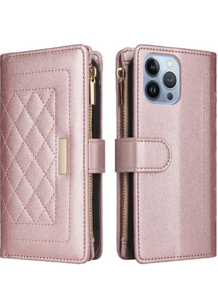 IPhone 13 Için Flip Case Pro Max Kayış Kart Yuvaları Cüzdan Darbeye (Yurt Dışından)