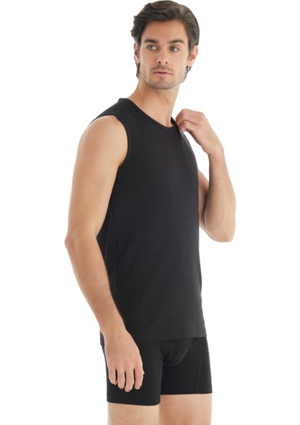 9234 ERKEK TENDER COTTON SIFIR YAKA SIFIR KOL SİYAH T-SHİRT fiyatları
