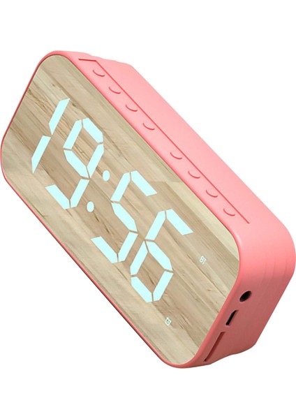 Bluetooth Hoparlörlü Çalar Saat Dijital Saat Bluetooth Hoparlörlü Aynalı Dijital Ekranlı Çalar Saat Yatak Odası Ofis Pembe (Yurt Dışından) modelleri