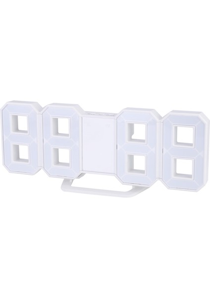 3d Led Dijital Saat Yatak Odası Masaüstü Erteleme Alarm Saati Ev Dekorasyonu Beyaz Kasamavi (Yurt Dışından) fırsatları