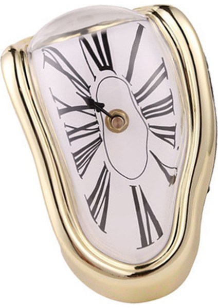 Eriyen Saat Plastik Retro Dekoratif Elektrokaplama Metal Boyalı Masa Masa Saati Ofis Altın (Yurt Dışından) fiyatları