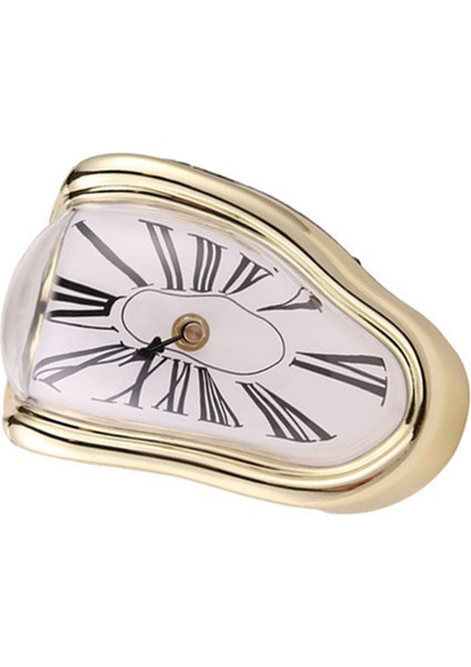 Eriyen Saat Plastik Retro Dekoratif Elektrokaplama Metal Boyalı Masa Masa Saati Ofis Altın (Yurt Dışından) fırsatları