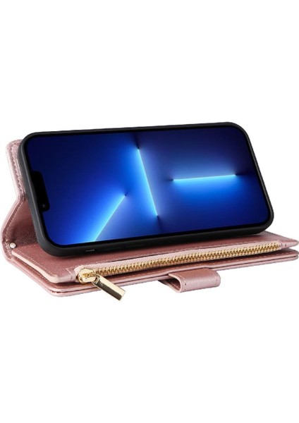 IPhone 13 Için Flip Case Pro Max Kayış Kart Yuvaları Cüzdan Darbeye (Yurt Dışından)