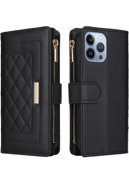 IPhone 13 Için Flip Case Pro Max Kayış Kart Yuvaları Cüzdan Darbeye (Yurt Dışından)
