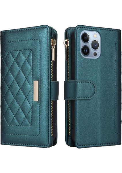 IPhone 13 Için Flip Case Pro Max Kayış Kart Yuvaları Cüzdan Darbeye (Yurt Dışından)