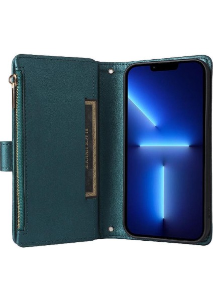 IPhone 13 Için Flip Case Pro Max Kayış Kart Yuvaları Cüzdan Darbeye (Yurt Dışından)