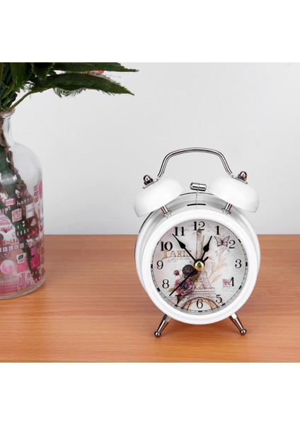 Mini Metal Dijital Çalar Saat Sessiz Işıklı Parıldayan Zil Yatak Odası Öğrenci Beyaz (Yurt Dışından) fırsatları