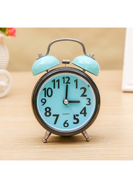 Açık Mavi Gece Aydınlatmalı Çalar Saat Çift Zil Çalar Saat Başucu Saati (Yurt Dışından) modelleri